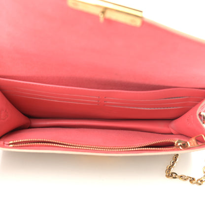 Louis Vuitton Damier Azur Croisette Chain Wallet Rose Papaye 5 of 14