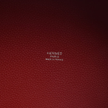 Hermes Taurillon Maurice Picotin Lock 18 PM Rouge Piment 6 of 11