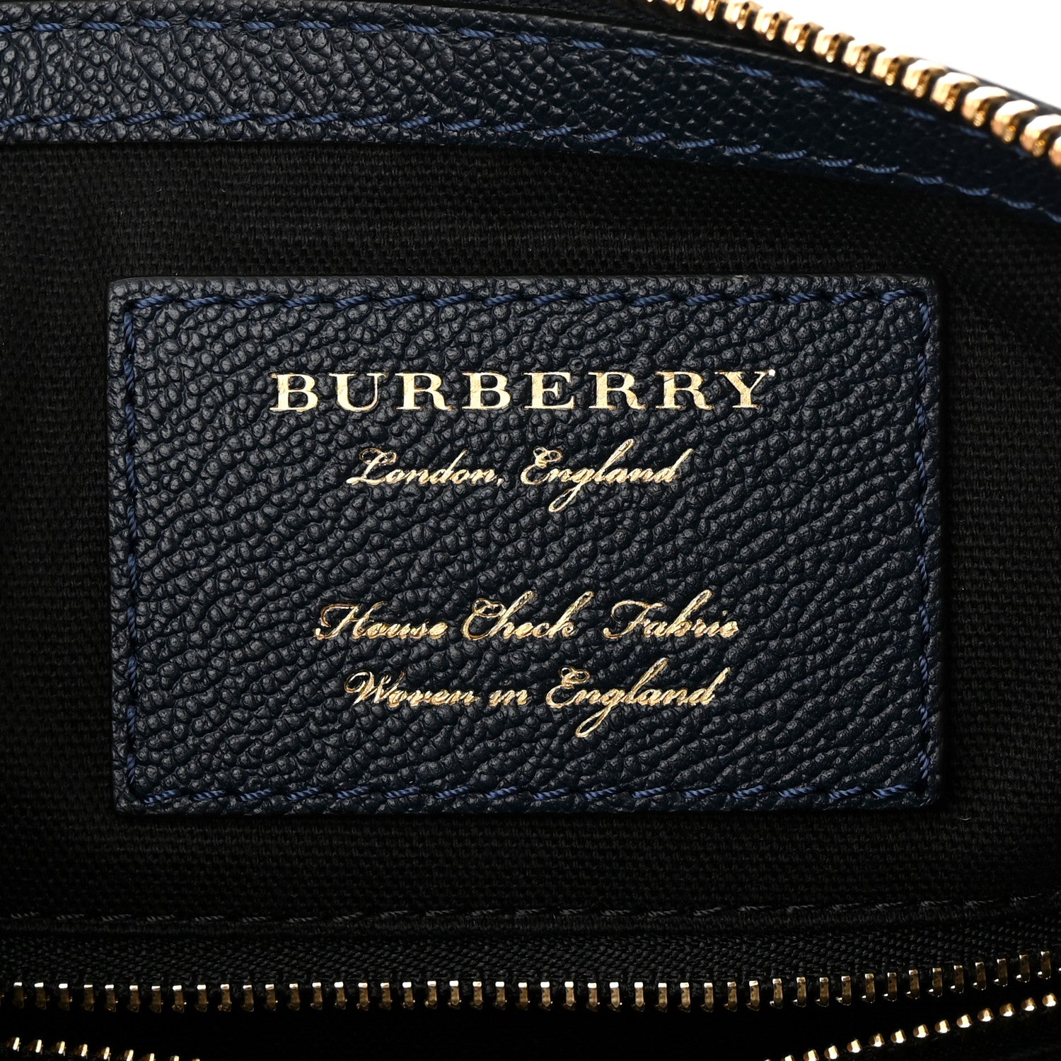Burberry Soft Grain Calfskin House Check Small Helmsley Crossbody Blue Carbon 6 of 10