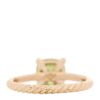 David Yurman 18K Yellow Gold Diamond Peridot 7mm Chatelaine Ring 49 5 4 of 5