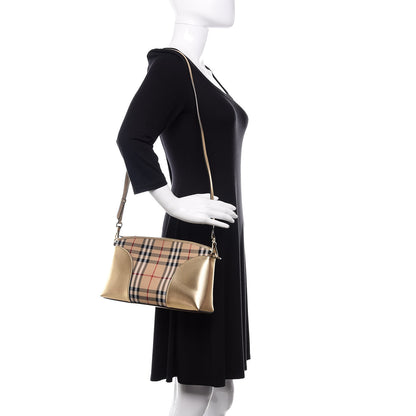 Burberry Horseferry Check Small Chichester Crossbody Clutch Bag Honey Gold 2 of 9