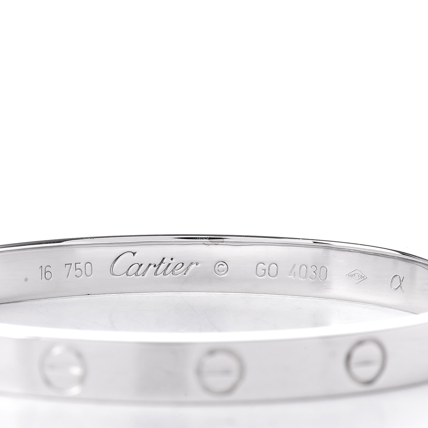 Cartier 18K White Gold LOVE Bracelet 16 4 of 4