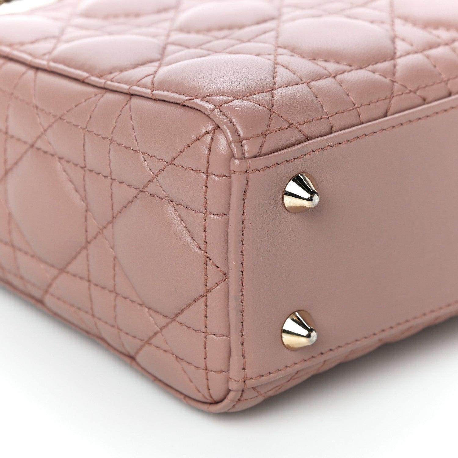 Christian Dior Lambskin Cannage Small Lady Dior Fard 7 of 12