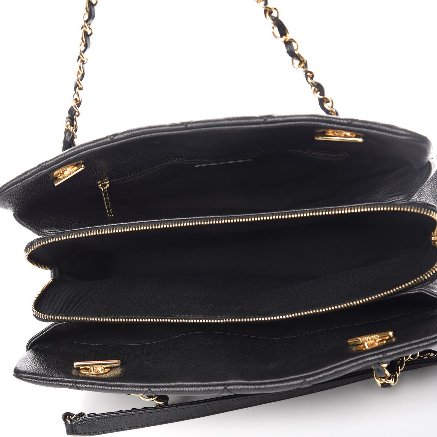 Caviar Quilted CC Timeless Soft Tote Black