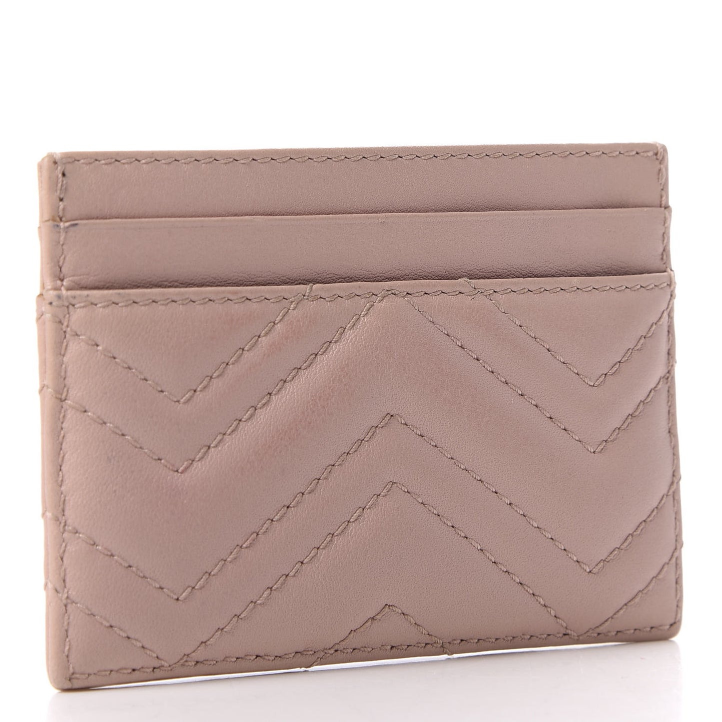 Calfskin Matelasse GG Marmont Card Holder Perfect Pink