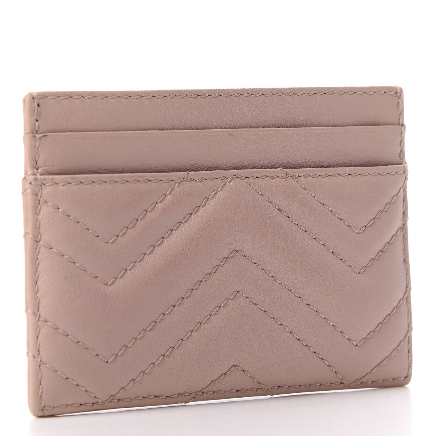 Gucci Calfskin Matelasse GG Marmont Card Holder Perfect Pink 3 of 7