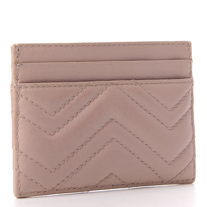 Gucci Calfskin Matelasse GG Marmont Card Holder Perfect Pink 3 of 7