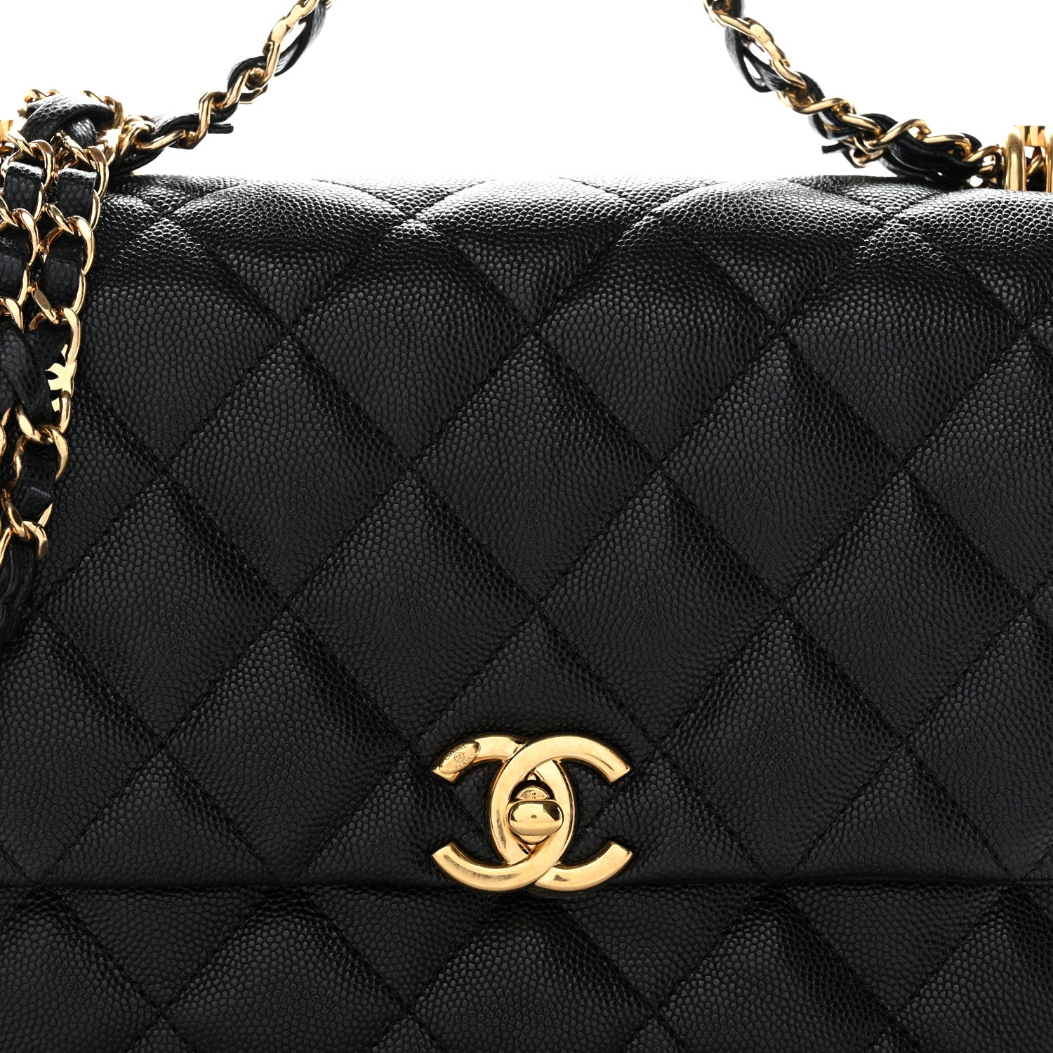 Chanel Caviar Quilted Coco First Flap Black 8 of 10
