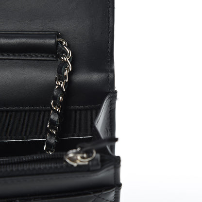 Chanel Patent Quilted Wallet On Chain WOC Black 9 of 13