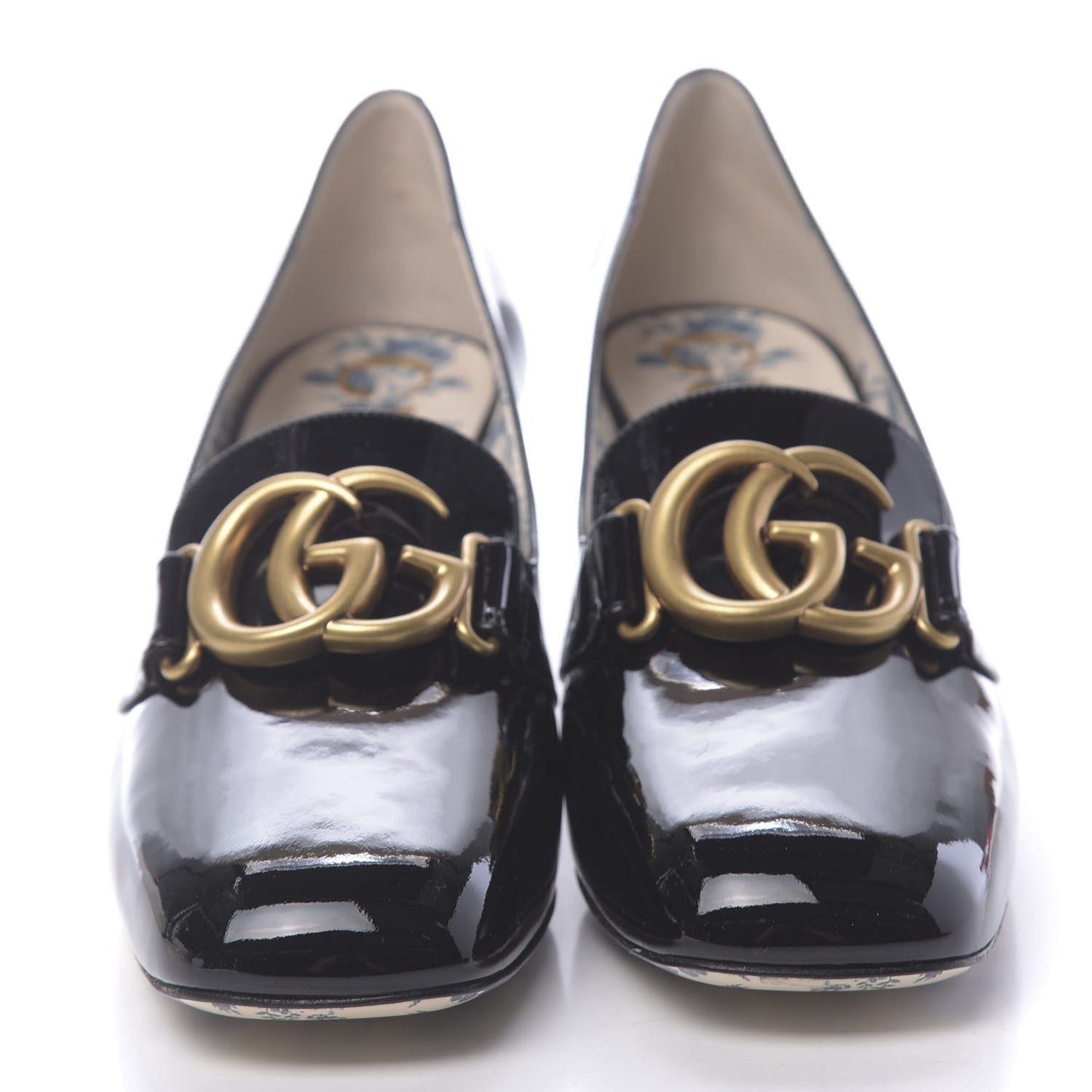 Vernice GG Victoire 55mm Loafer Pumps 41 Black