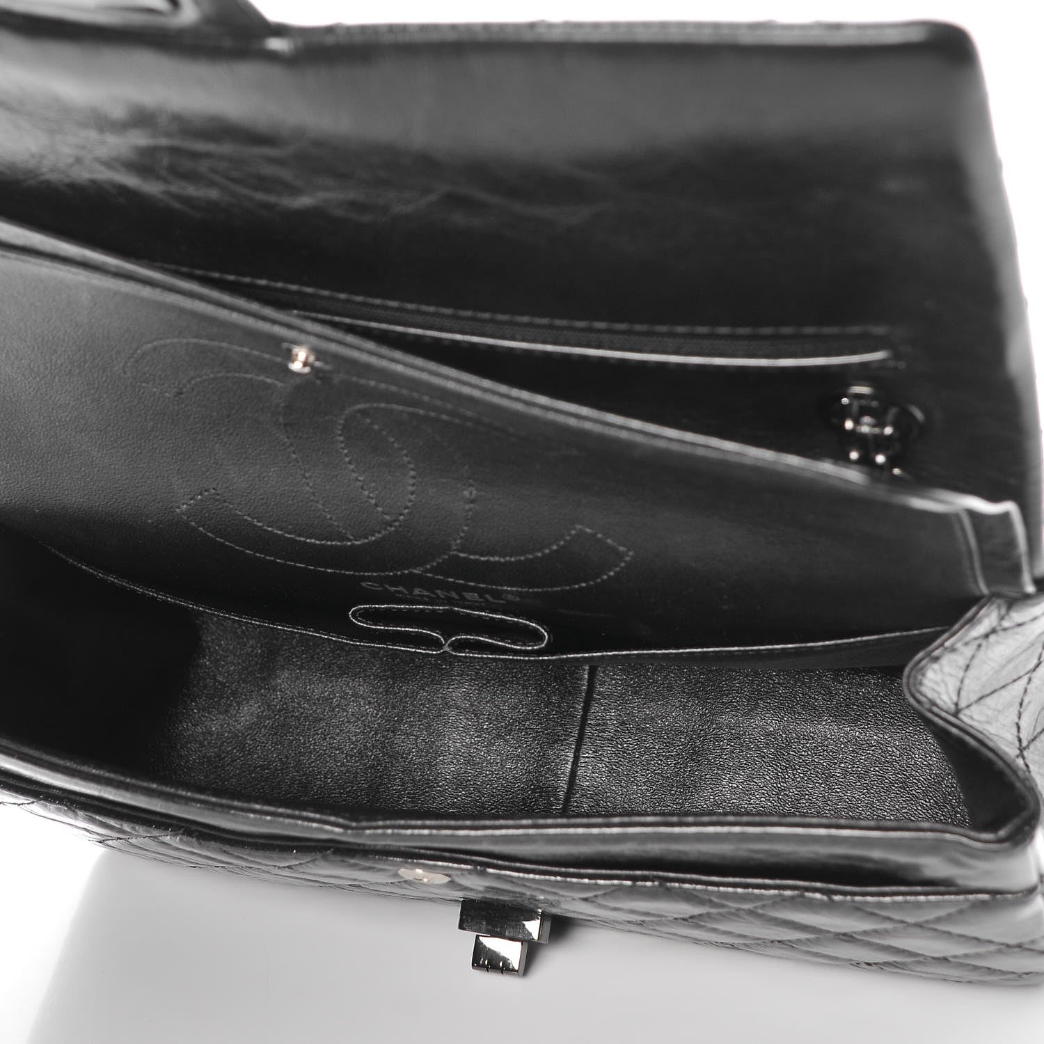 Chanel Glazed Calfskin Quilted 2.55 Reissue 226 Flap So Black 7 of 18