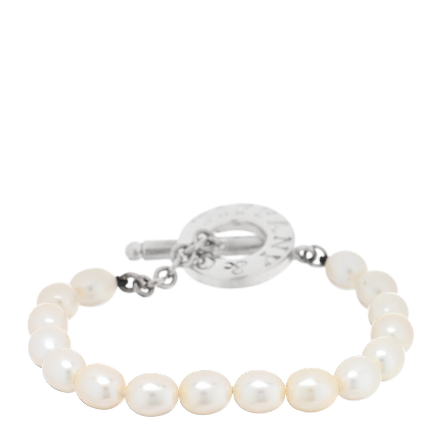 Sterling Silver Pearl Toggle Bracelet