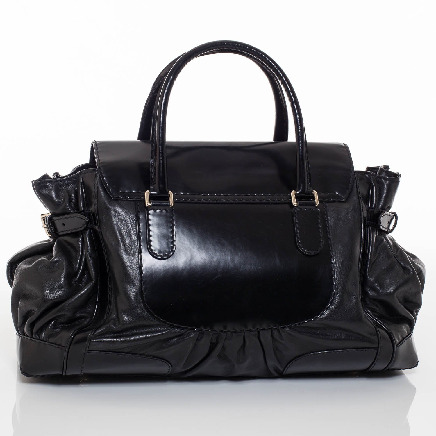 Gucci Leather Queen Tote Black 3 of 10