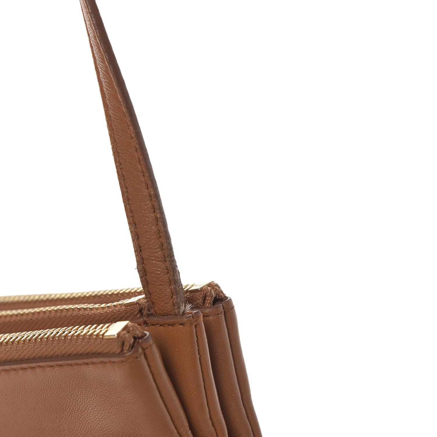Celine Lambskin Large Trio Crossbody Bag Camel 12 of 13