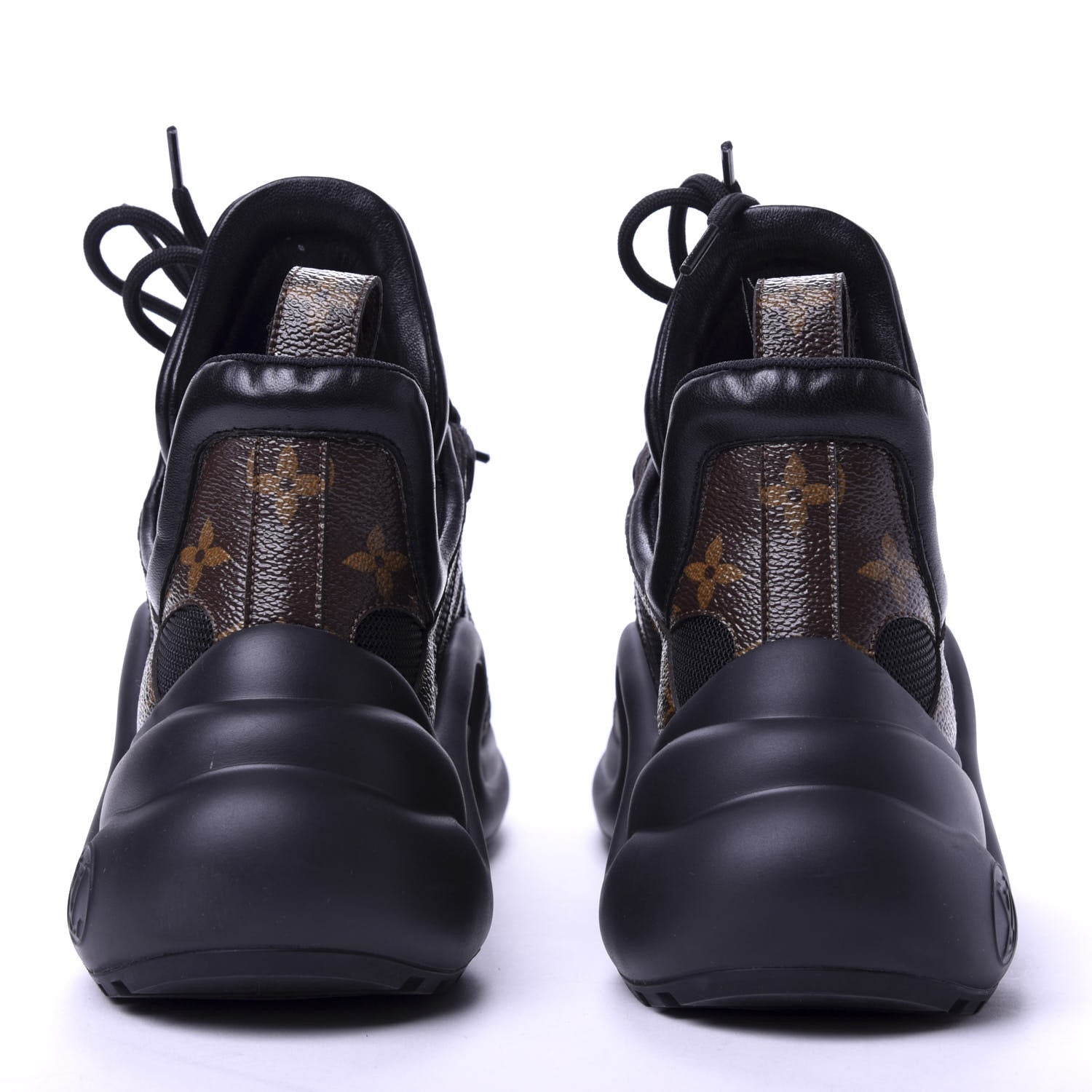 Louis Vuitton Calfskin Patent Monogram LV Archlight Sneakers 37 Black 6 of 11