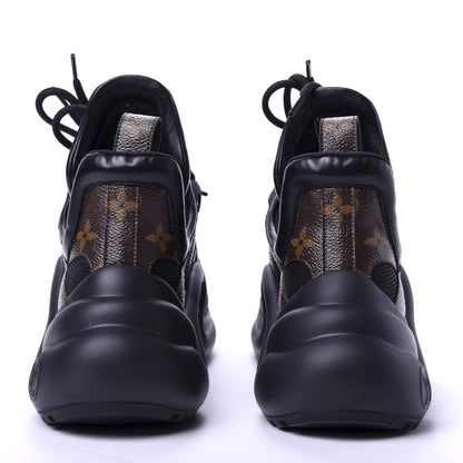 Louis Vuitton Calfskin Patent Monogram LV Archlight Sneakers 37 Black 6 of 11