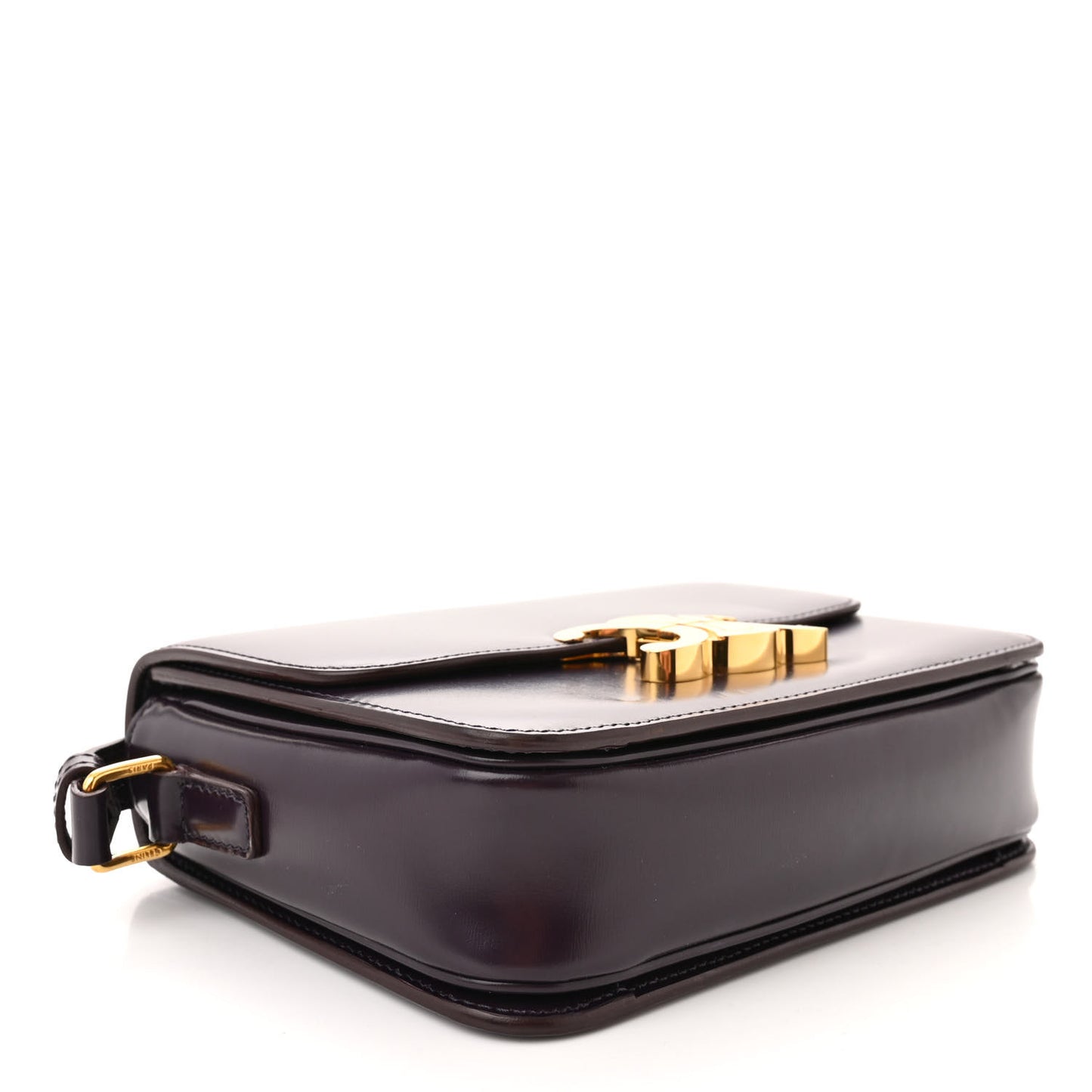 Shiny Calfskin Teen Triomphe Aubergine