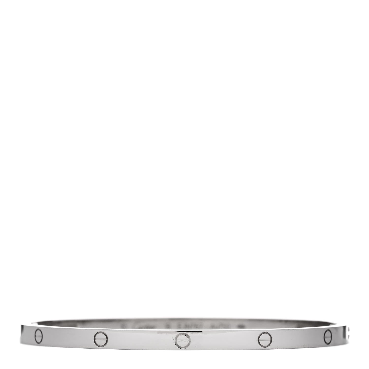 Cartier 18K White Gold Small LOVE Bracelet 18 1 of 5
