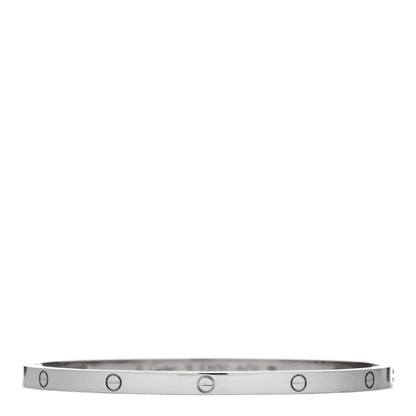 Cartier 18K White Gold Small LOVE Bracelet 18 1 of 5