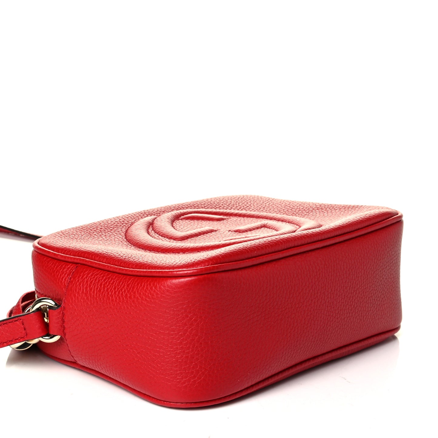 Pebbled Calfskin Small Soho Disco Bag Tabasco Red