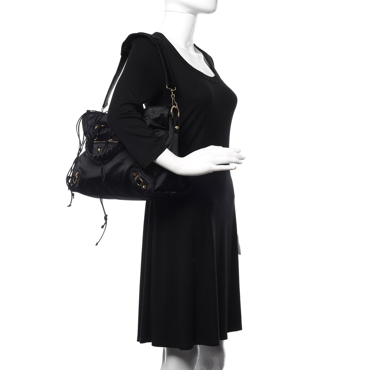 Satin Classic Gold Hardware City Black