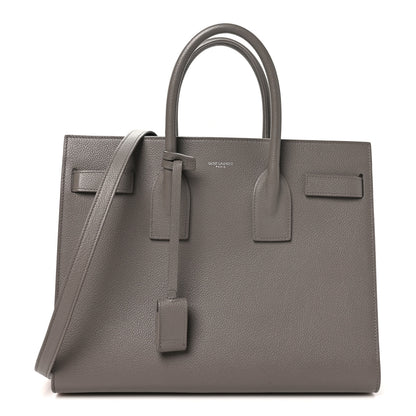Saint Laurent Grained Calfskin Small Sac De Jour Fog 1 of 10