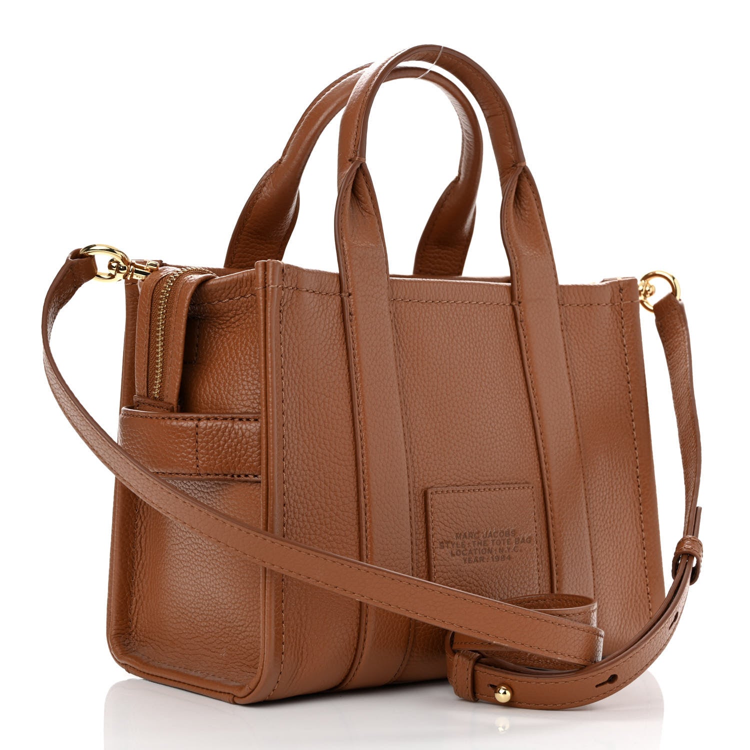 Marc Jacobs Grained Calfskin Small The Tote Bag Argan Oil 3 of 11