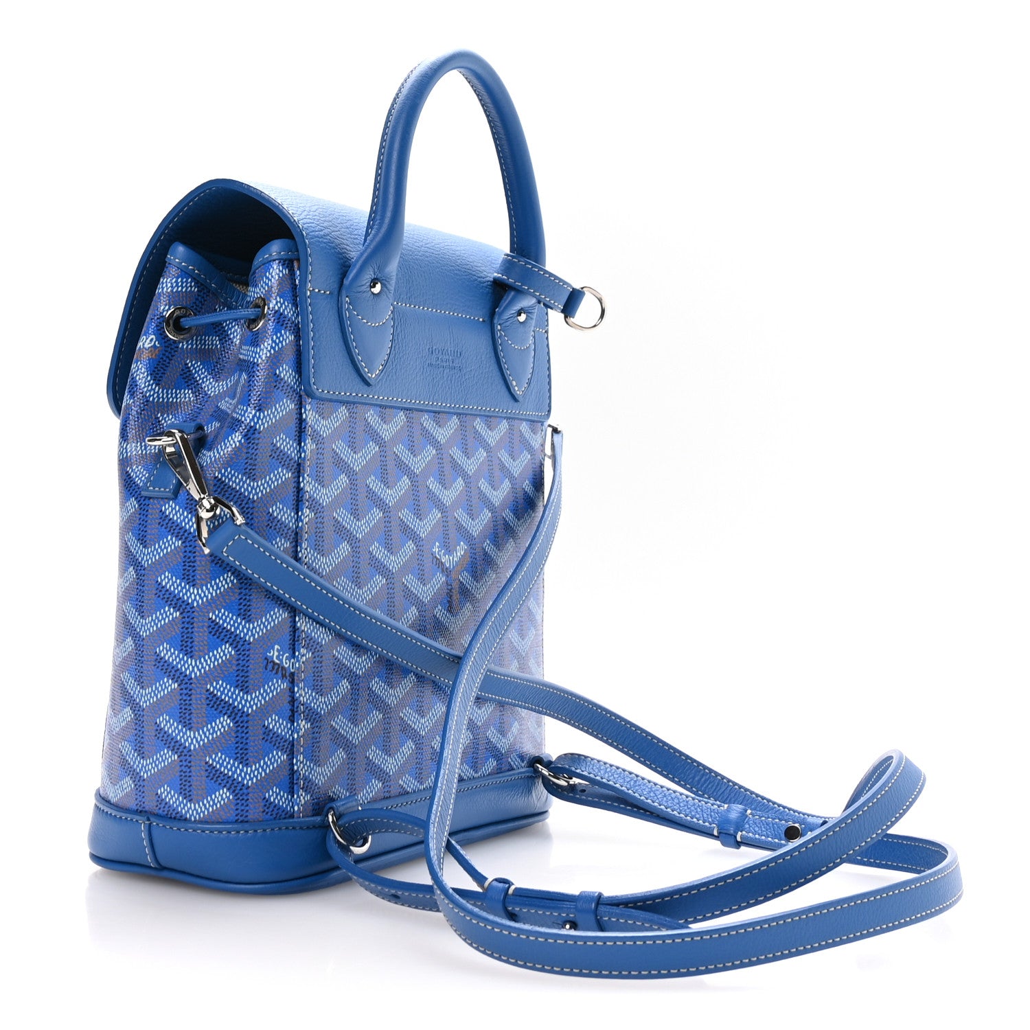 Goyard Goyardine Calfskin Mini Alpin Backpack Sky Blue 3 of 9
