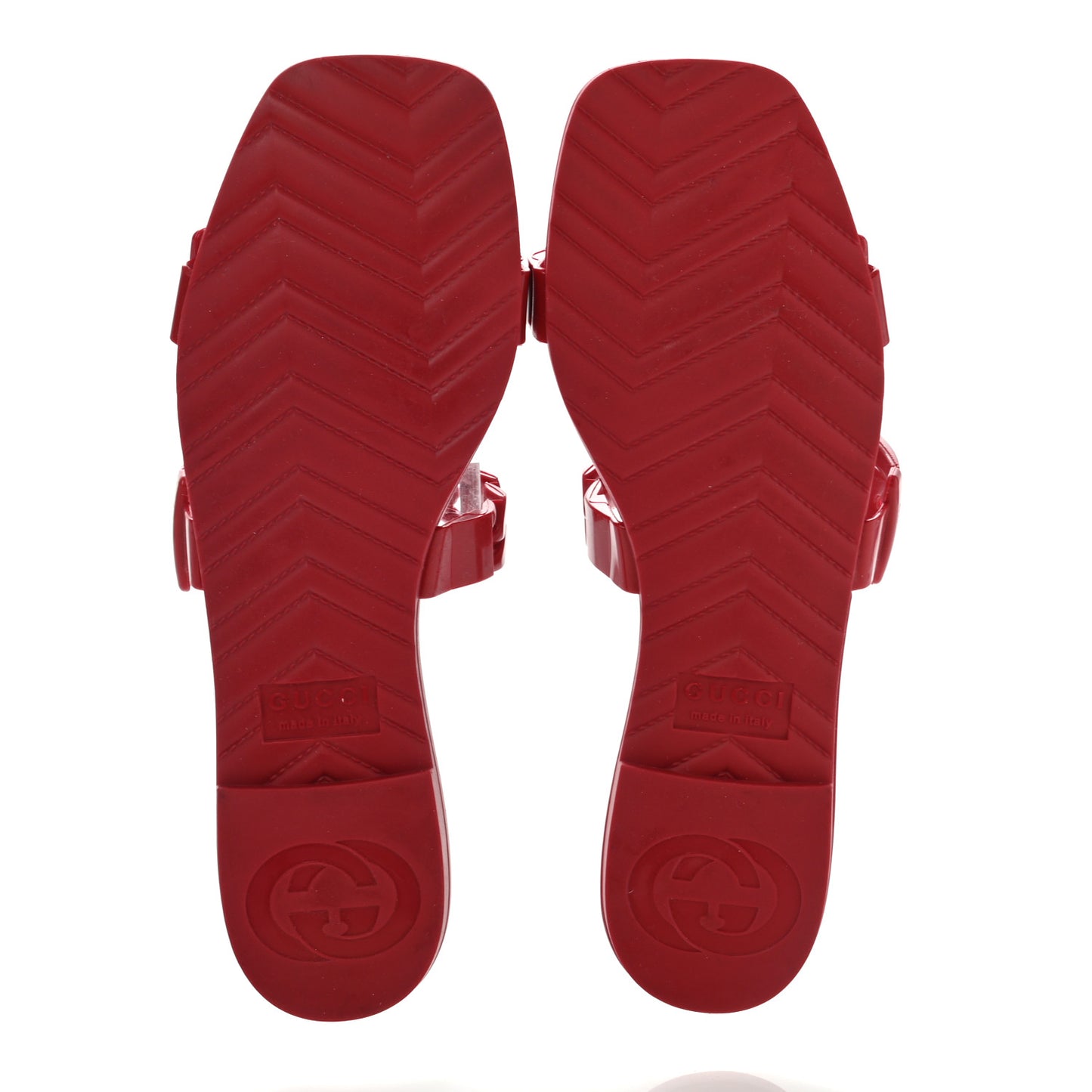 Rubber Womens Slide Sandals 37 Hibiscus Red