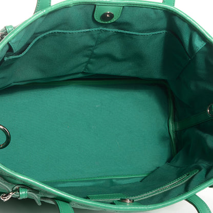 Christian Dior Coated Canvas Cannage Small Panarea Tote Green 5 of 7