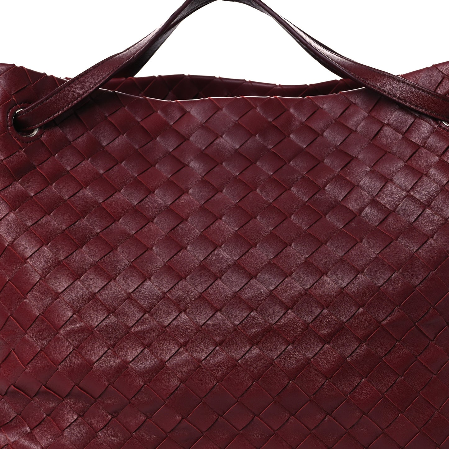 Nappa Intrecciato Medium Garda Bag Dark Red