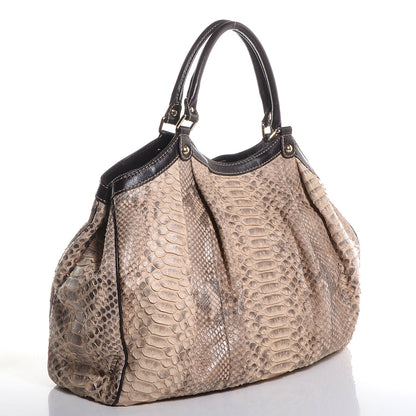 Gucci Python Large Sukey Tote Brown 3 of 7