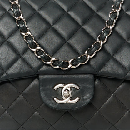 Chanel Lambskin Quilted Jumbo Single Flap Black 9 of 11
