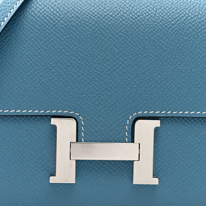 Hermes Epsom Constance Wallet To Go New Blue Jean 8 of 11