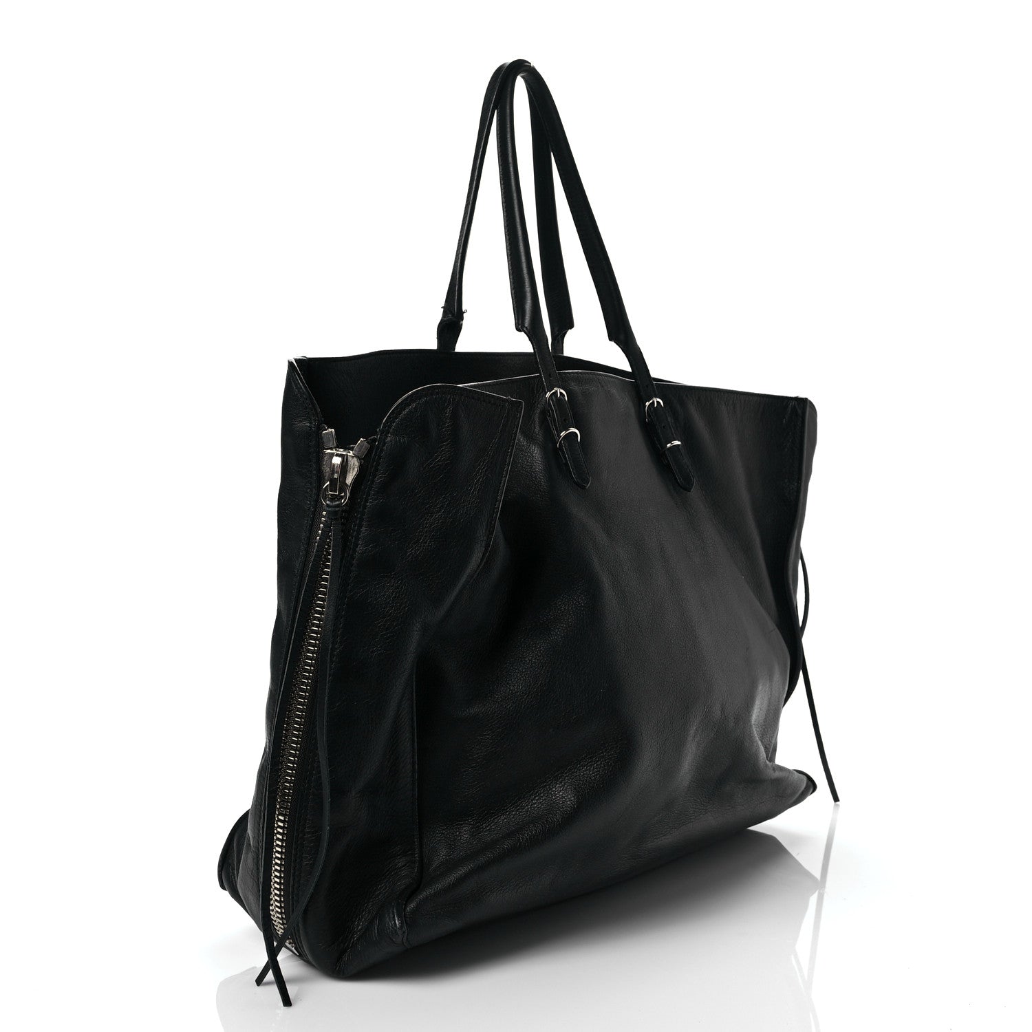 Balenciaga Supple Calfskin Papier A4 Zip Around Tote Black 3 of 9
