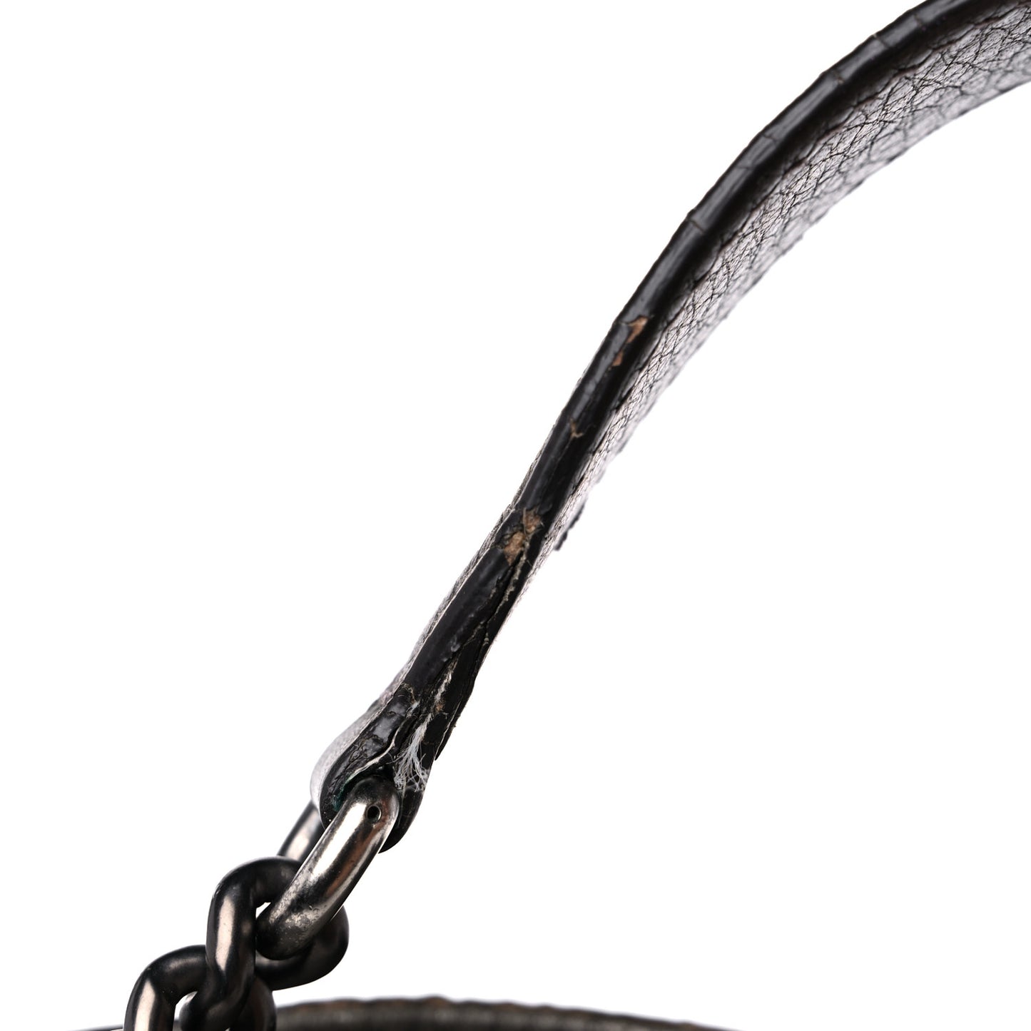 Metallic Pebbled Calfskin Medium Soho Chain Shoulder Bag Golden Beige