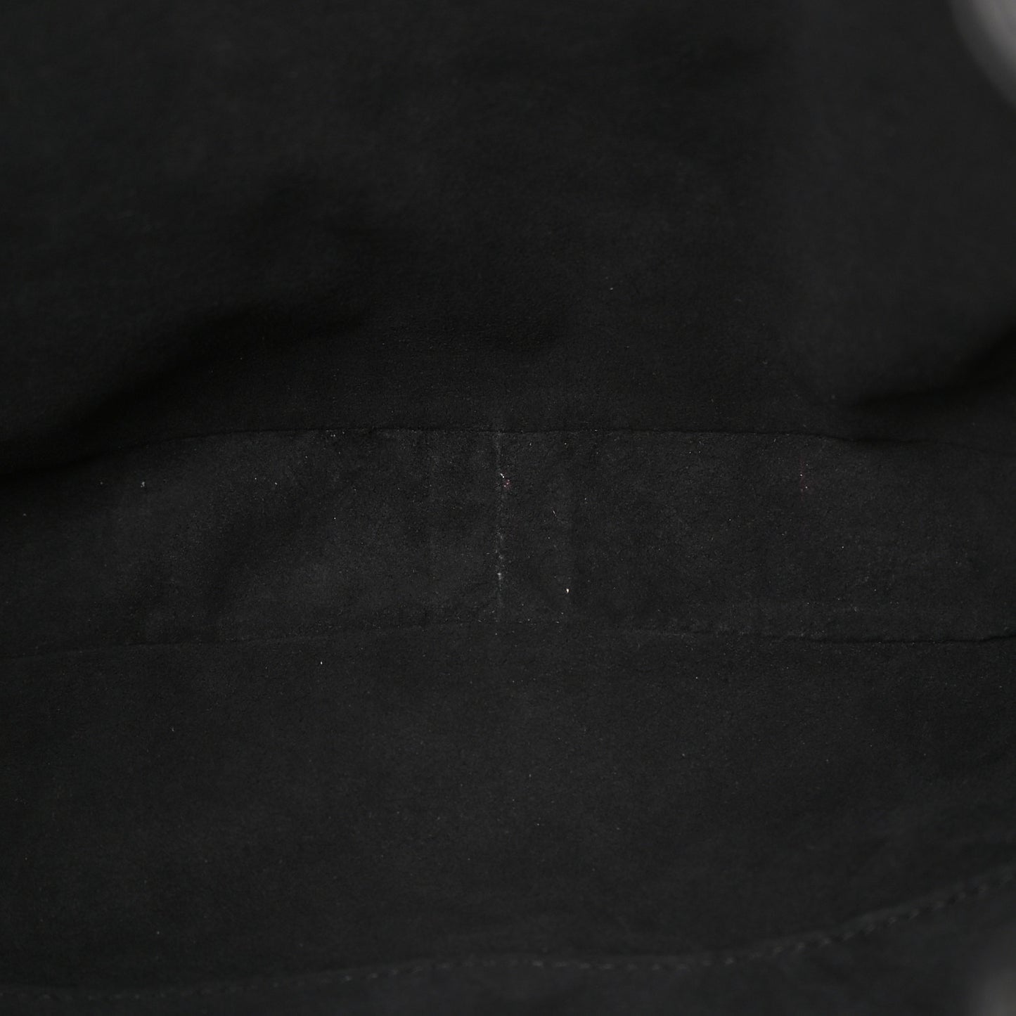 Calfskin Stitched Small Paris Rome Drawstring CC Bag Black