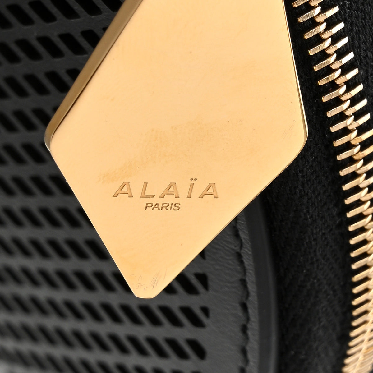 Calfskin Perforated Le Coeur Bag Black