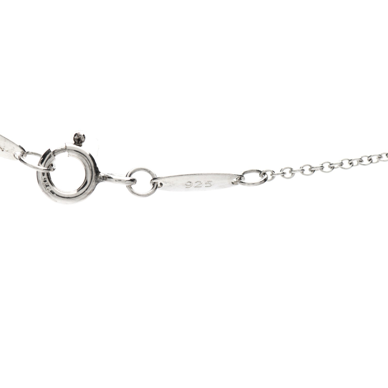 Tiffany Sterling Silver Elsa Peretti Letter M Pendant Necklace 4 of 6