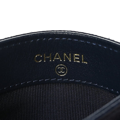 Chanel Caviar Quilted Card Holder Navy 6 of 8