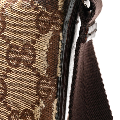 Gucci Monogram Calfskin Perforated Medium Flat Messenger Bag Dark Brown 12 of 13