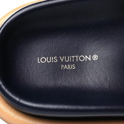 Louis Vuitton Nylon Monogram Womens Pool Pillow Comfort Mules 36 Navy Blue 8 of 8
