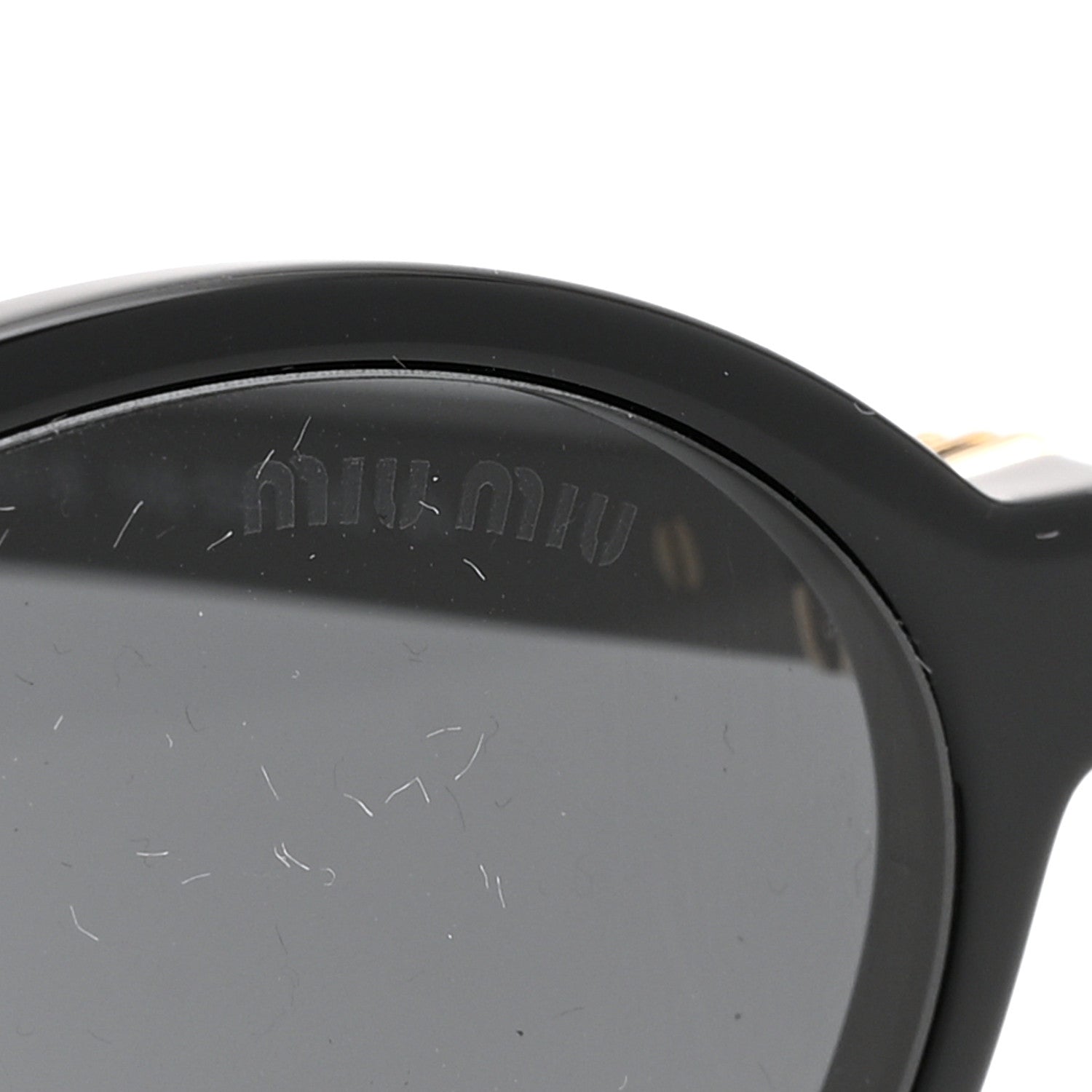 Miu Miu Acetate Oval Regard Sunglasses SMU04Z Black 9 of 10