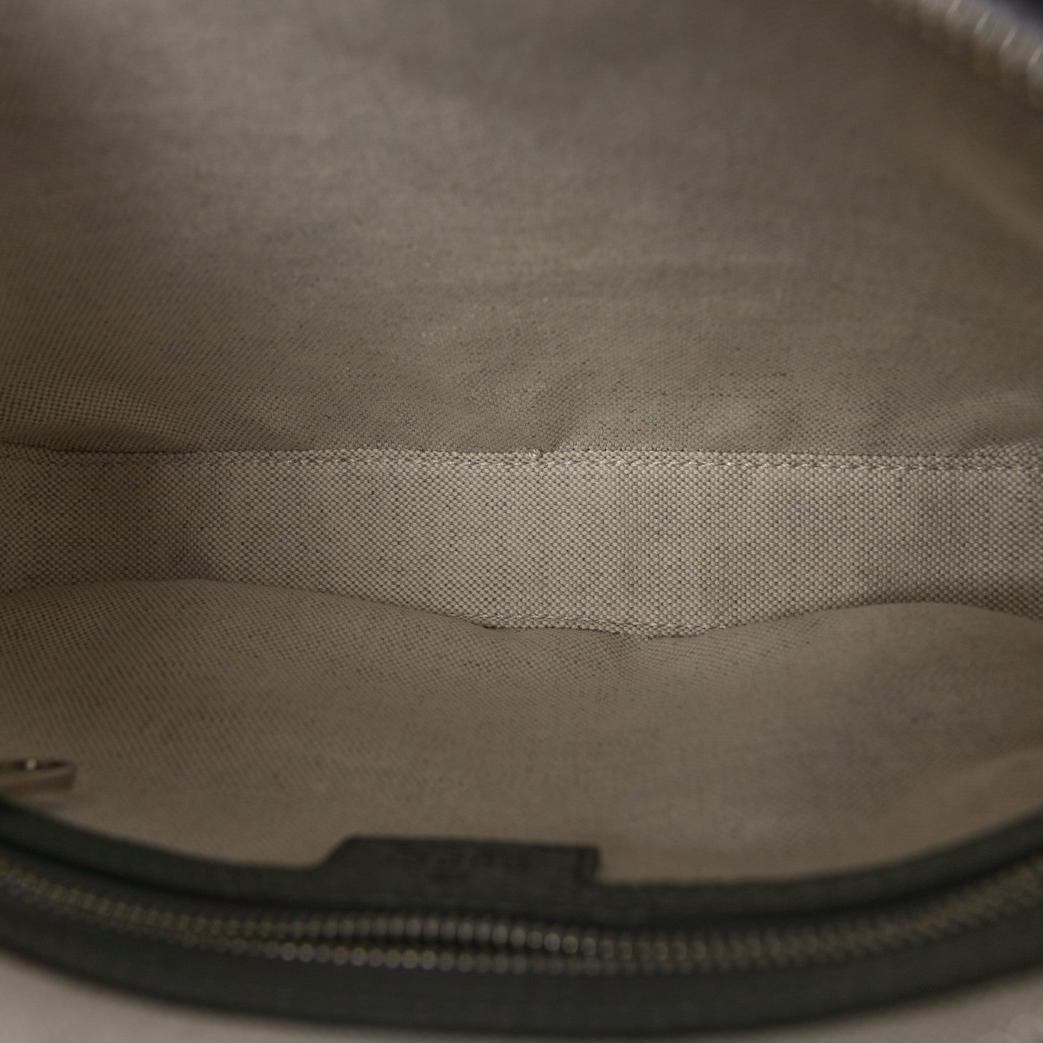 Gucci GG Supreme Monogram Textured Dollar Calfskin Web Ophidia Wristlet Shoulder Bag Grey Black Graphite Grey 5 of 8