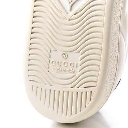 Gucci Calfskin Web Crystal Womens Mouth Ace Sneakers 37 White 7 of 8