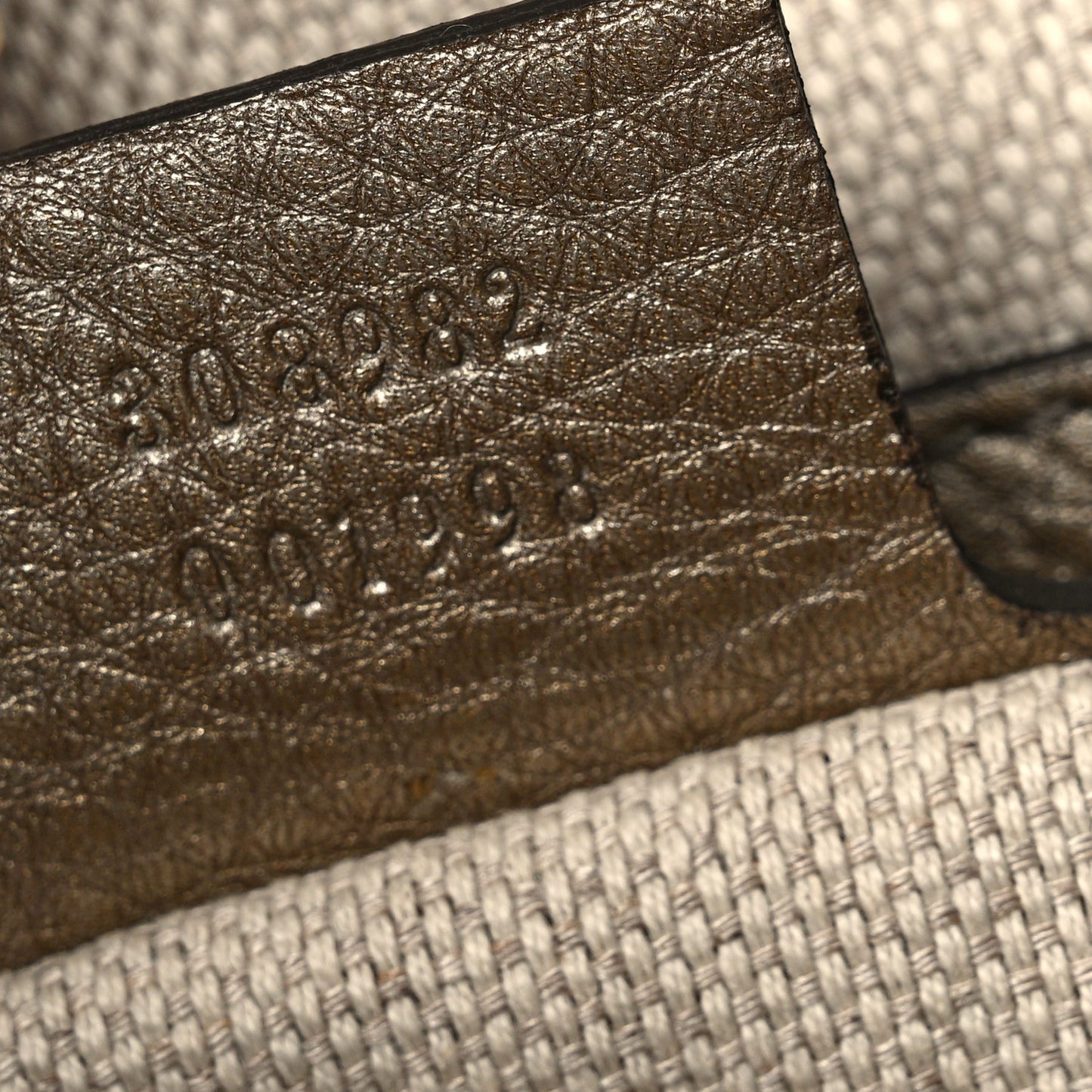 Metallic Pebbled Calfskin Medium Soho Chain Shoulder Bag Golden Beige