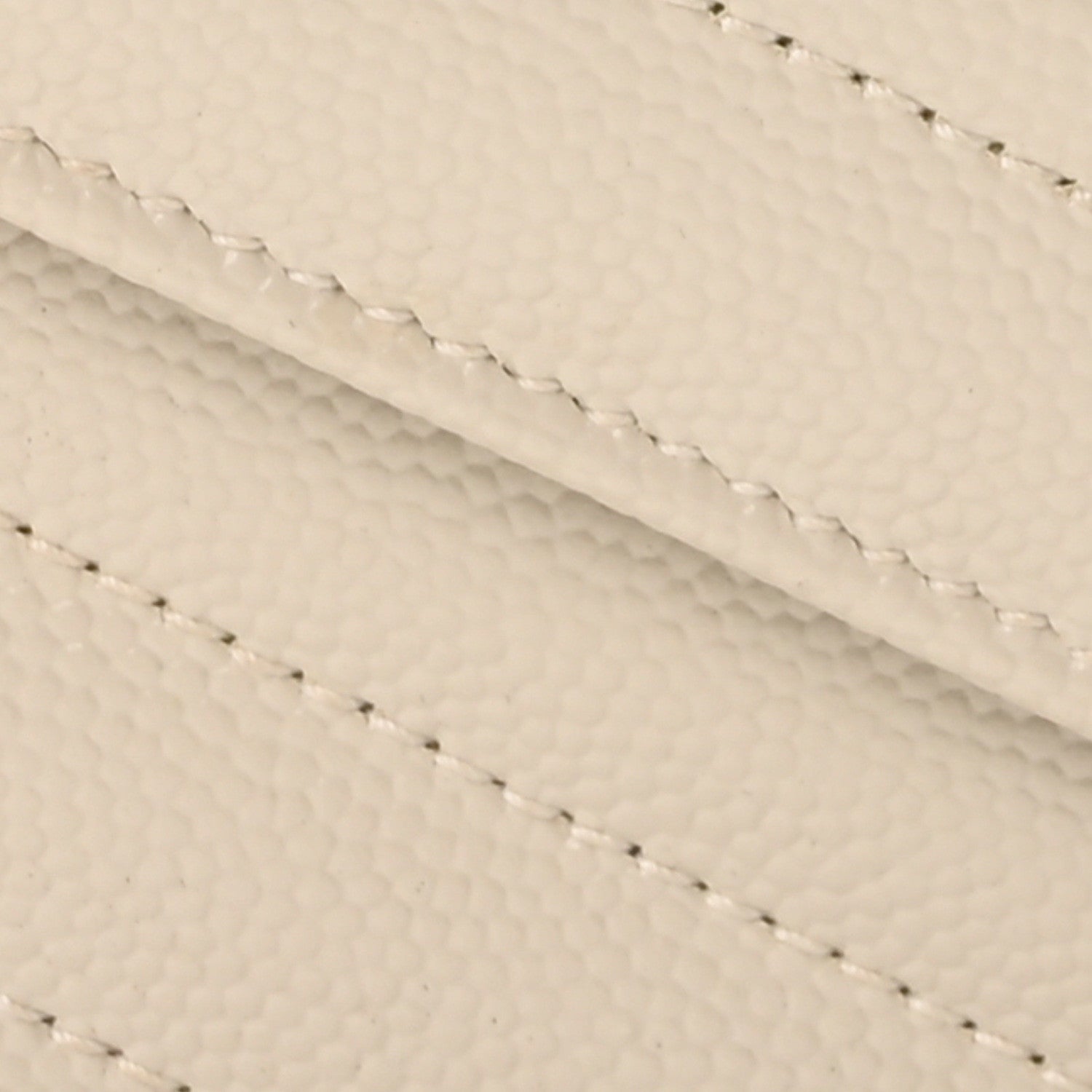 Saint Laurent Grain De Poudre Matelasse Chevron Monogram Envelope Chain Wallet Crema Soft 8 of 10