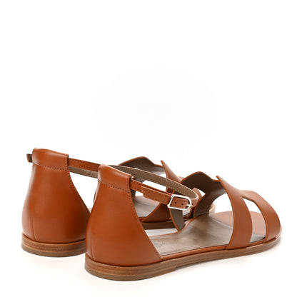 Hermes Calfskin Santorini Sandals 39 Naturel 4 of 9