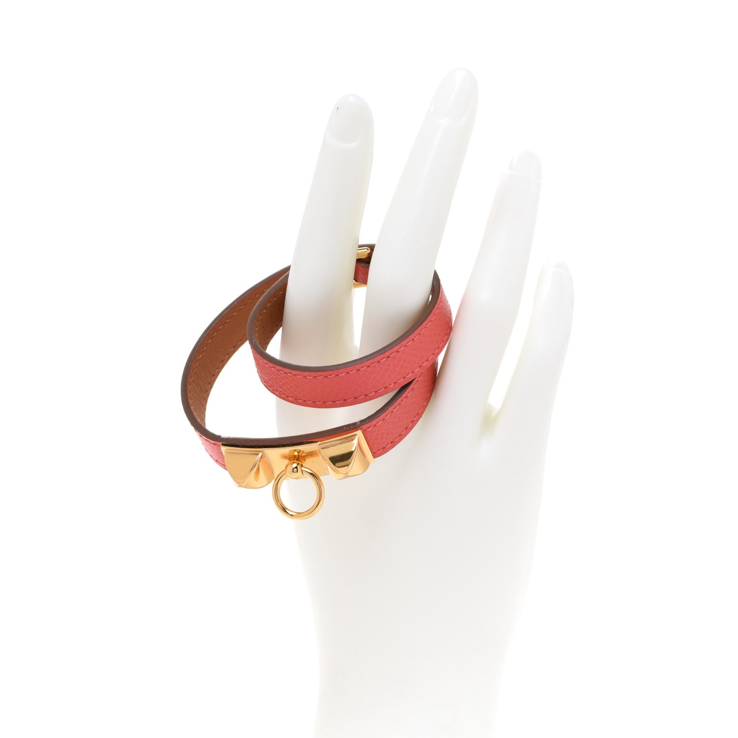 Hermes Epsom Rivale Double Tour Bracelet S Rose Jaipur 2 of 6