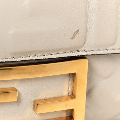 Fendi Nappa FF 1974 Embossed Mini Baguette White 18 of 20